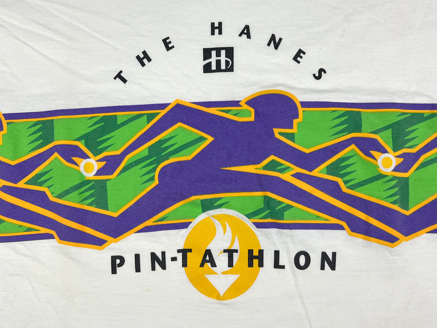 VTG '90S HANES PIN-TATHLON T-SHIRT