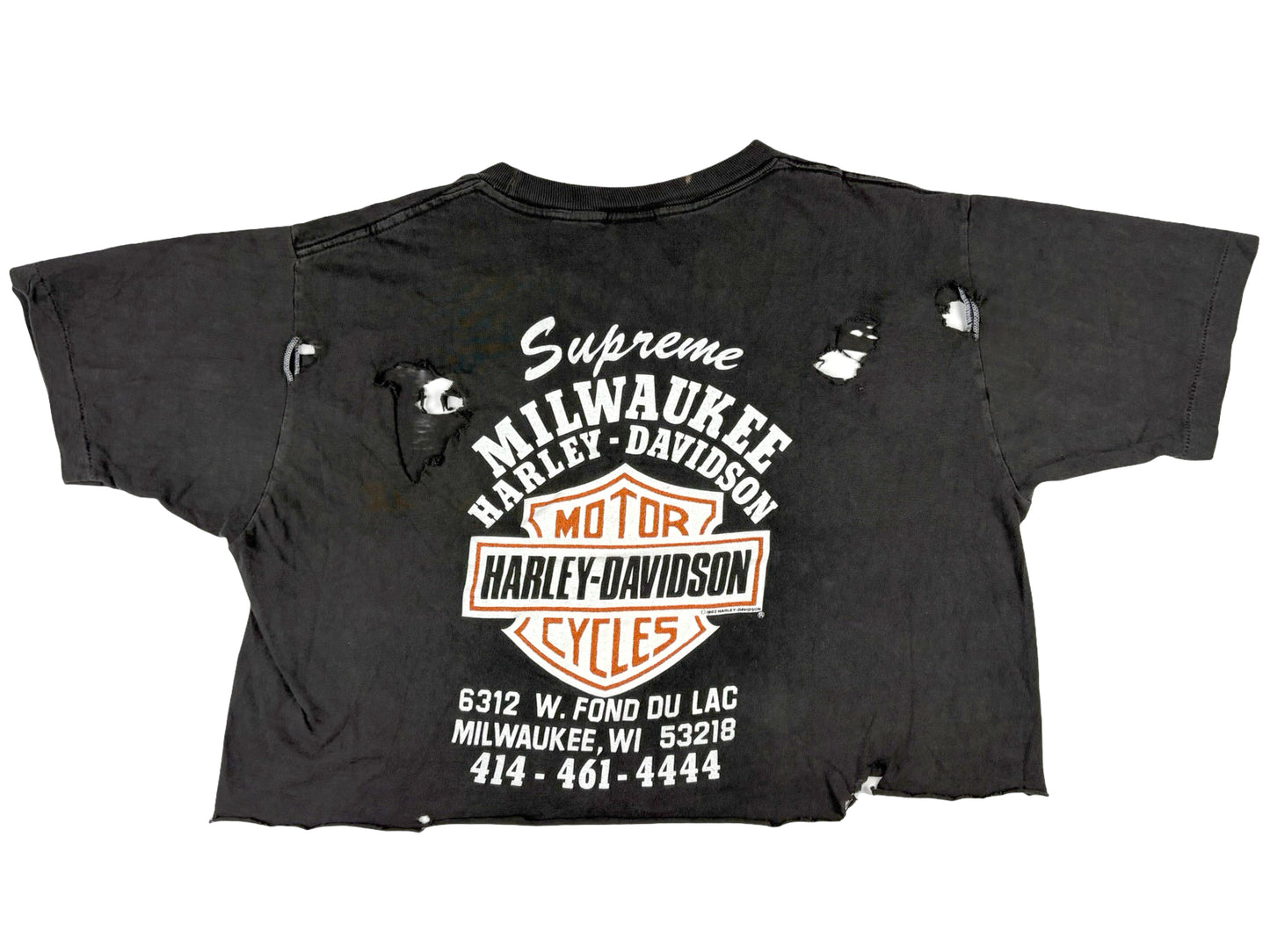 VTG '82 HARLEY DAVIDSON MILWAUKEE CROPPED SHIRT