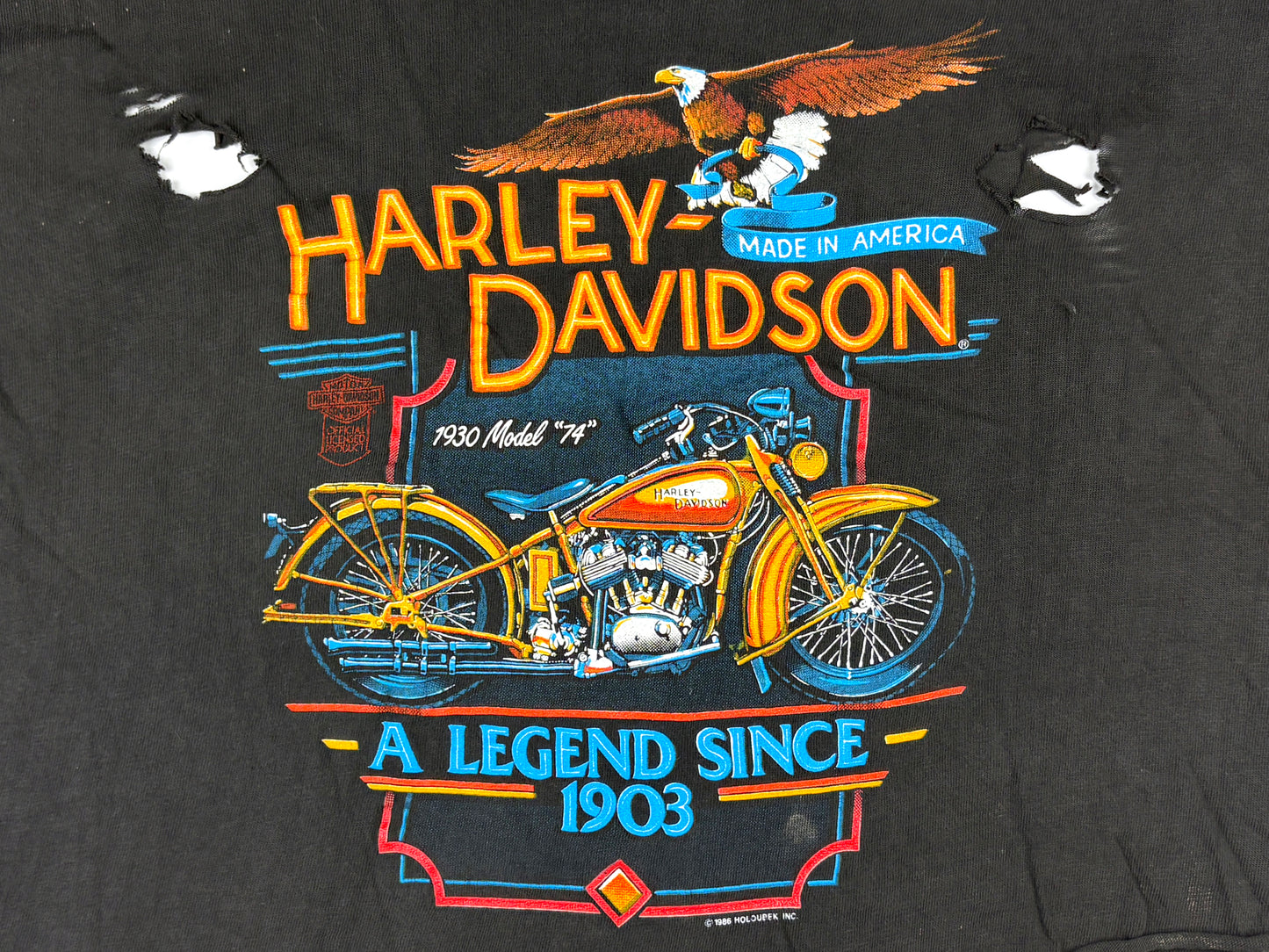 VTG '82 HARLEY DAVIDSON MILWAUKEE CROPPED SHIRT