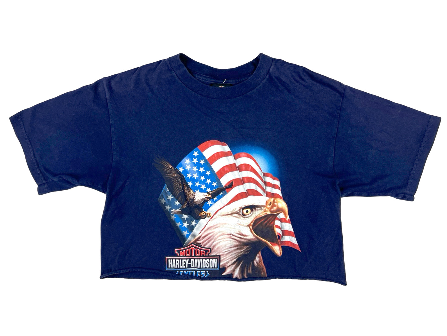 VTG 2001 HARLEY-DAVIDSON BALD EAGLE CROPPED T-SHIRT