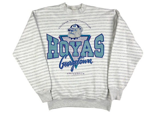 VTG '80S GEORGETOWN HOYAS STRIPED SWEATER