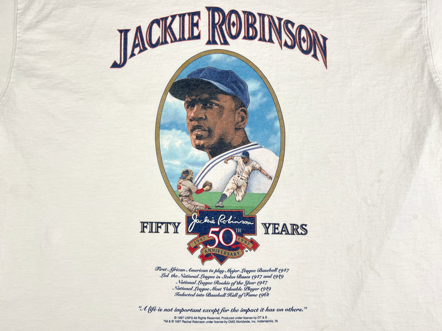VTG '97 JACKIE ROBINSON 50TH ANNIVERSARY T-SHIRT