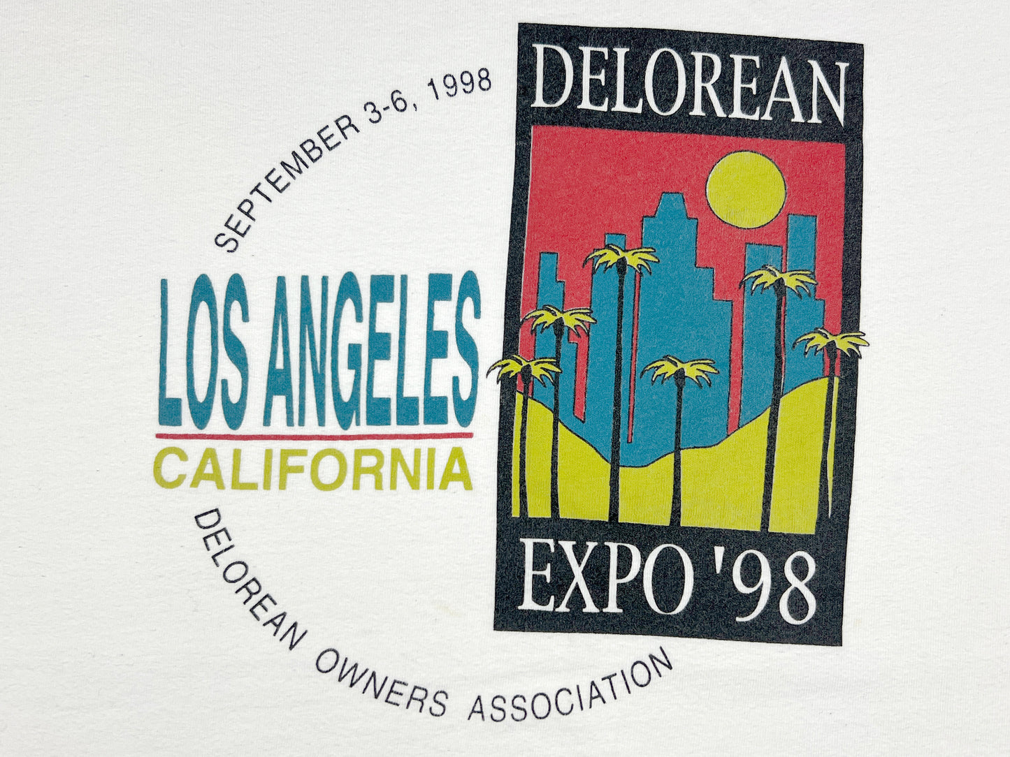 VTG '98 DELOREAN L.A. EXPO T-SHIRT