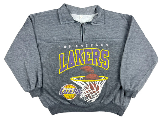 VTG LOS ANGELES LAKERS 1/4 ZIP SWEATER
