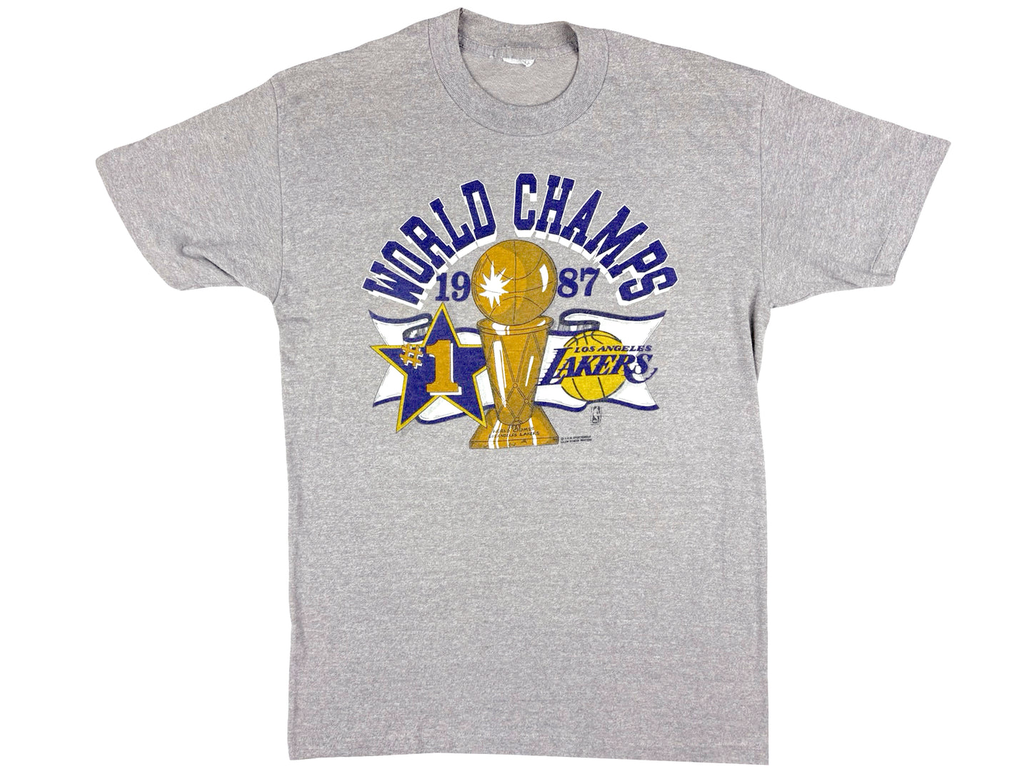 VTG '87 LAKERS WORLD CHAMPS T-SHIRT