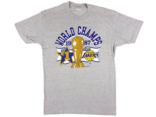 VTG '87 LAKERS WORLD CHAMPS T-SHIRT