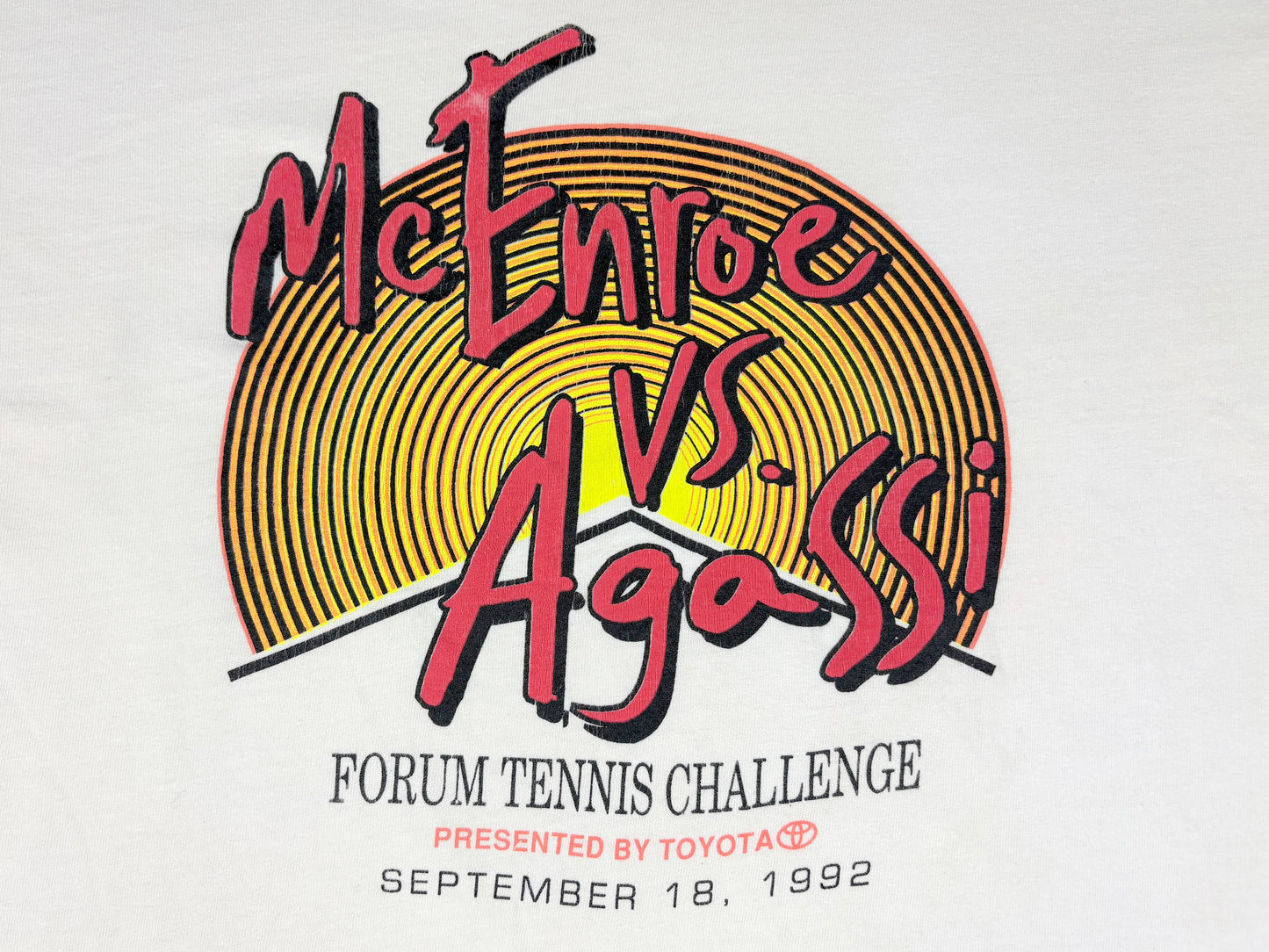 VTG '92 MCENROE VS AGASSI TENNIS T-SHIRT