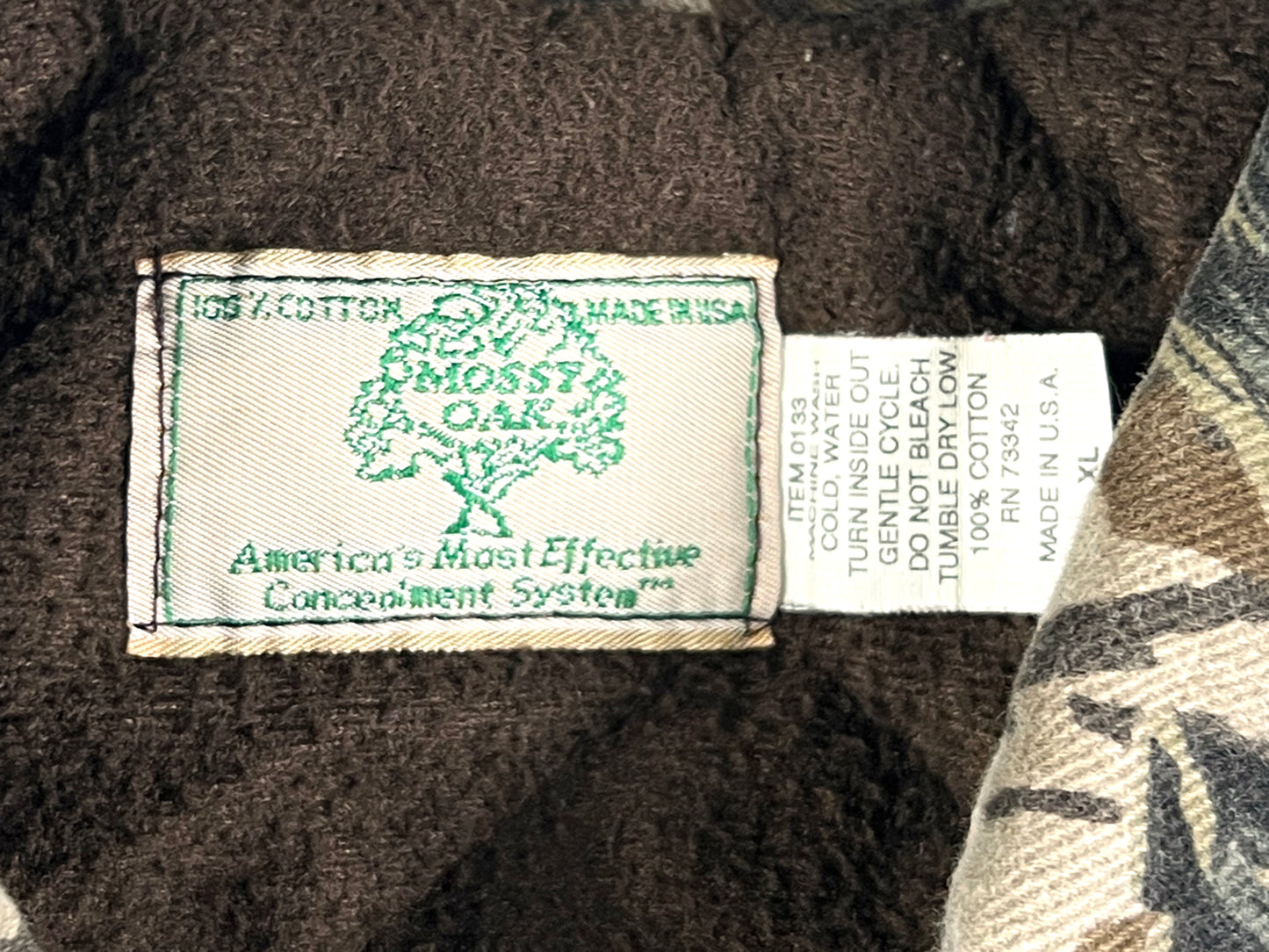VTG MOSSY OAK QUILTED LINED JACKET