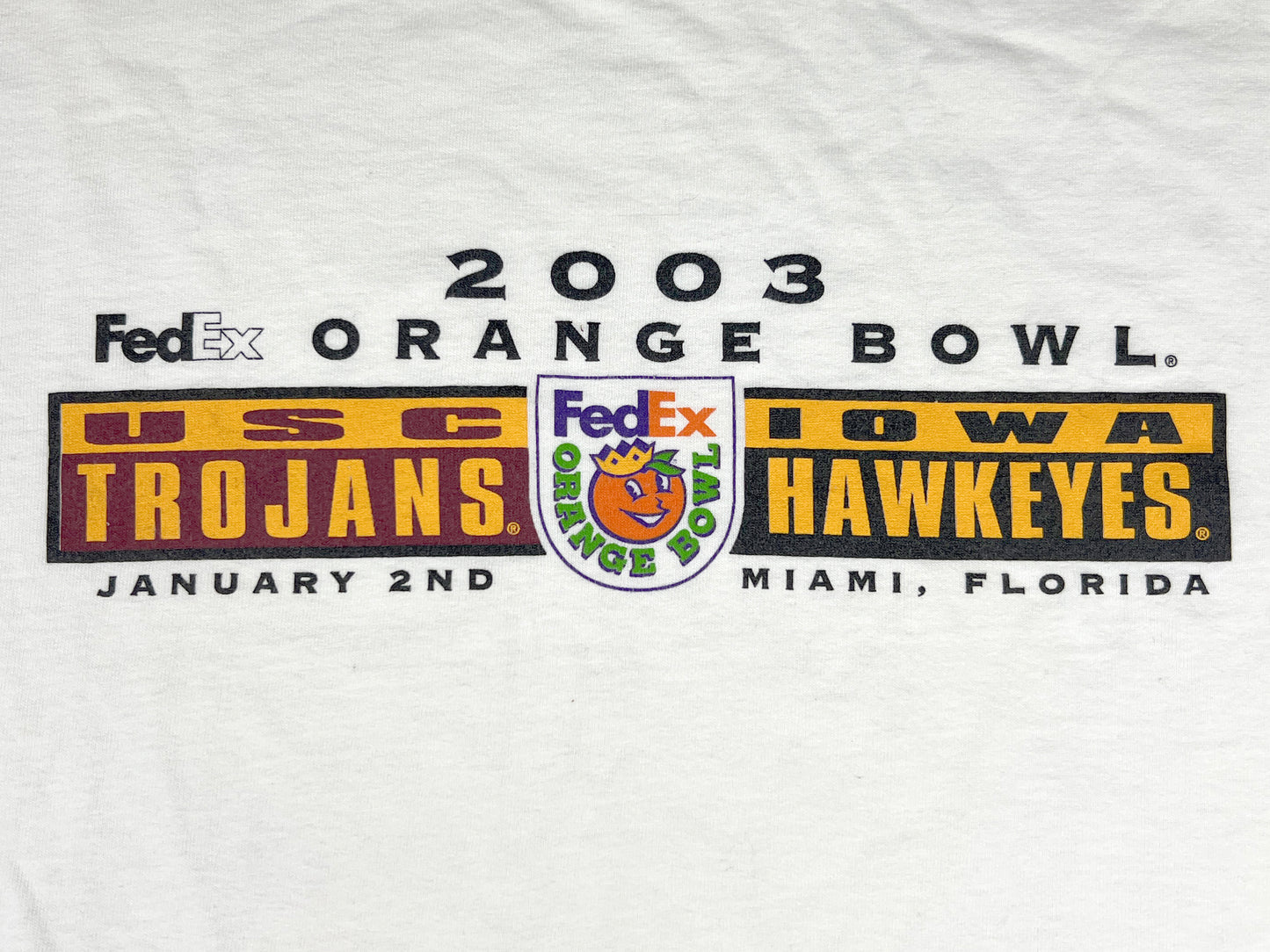 VTG '03 ORANGE BOWL USC VS. IOWA T-SHIRT