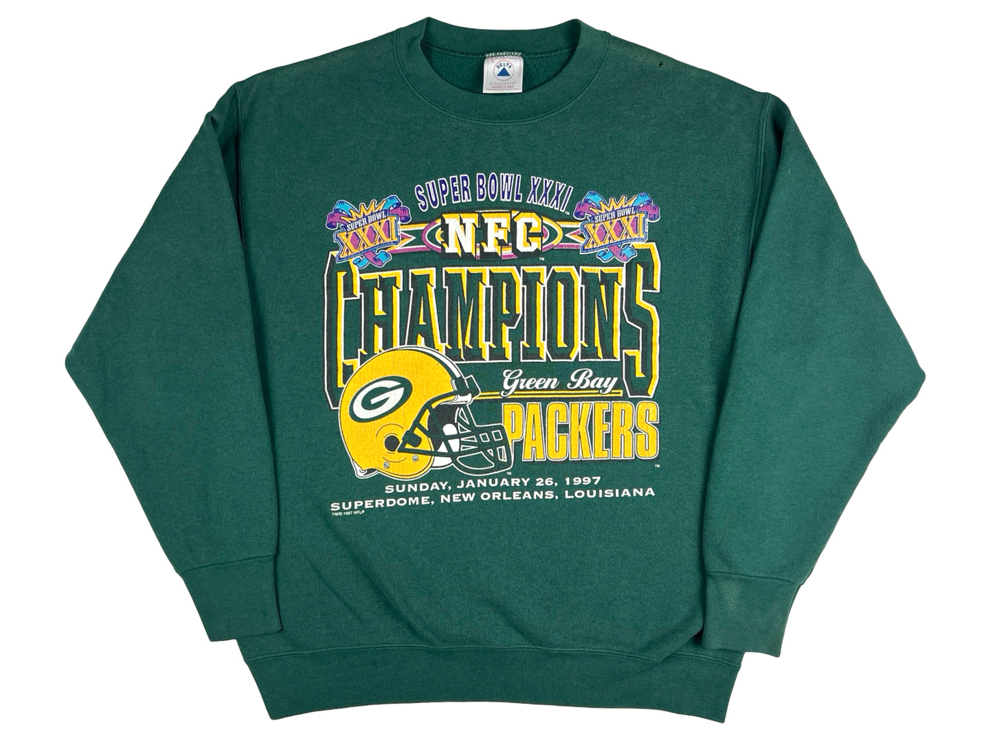 VTG '97 PACKERS SUPER BOWL XXXI CHAMPS SWEATER
