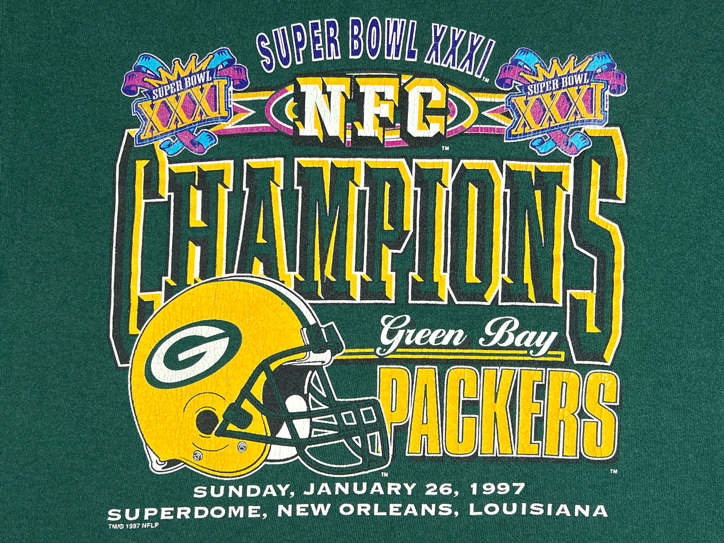 VTG '97 PACKERS SUPER BOWL XXXI CHAMPS SWEATER