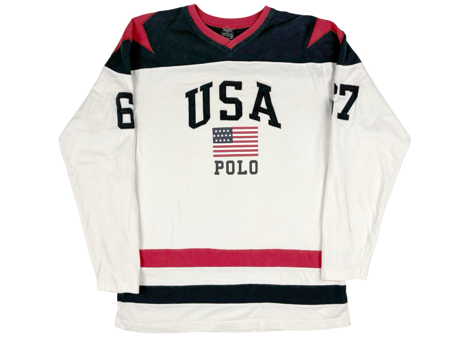 VTG POLO RALPH LAUREN USA HOCKEY L/S SHIRT