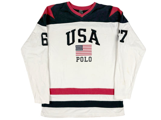 VTG POLO RALPH LAUREN USA HOCKEY L/S SHIRT