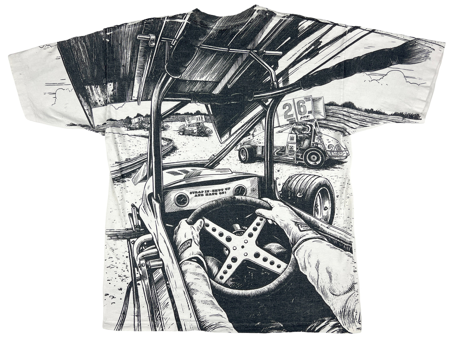 VTG '95 ALL OVER PRINT RACING T-SHIRT