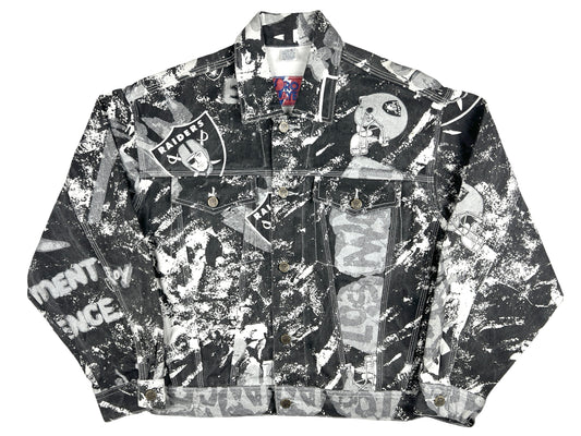 VTG PRO PLAYER AOP RAIDERS DENIM JACKET