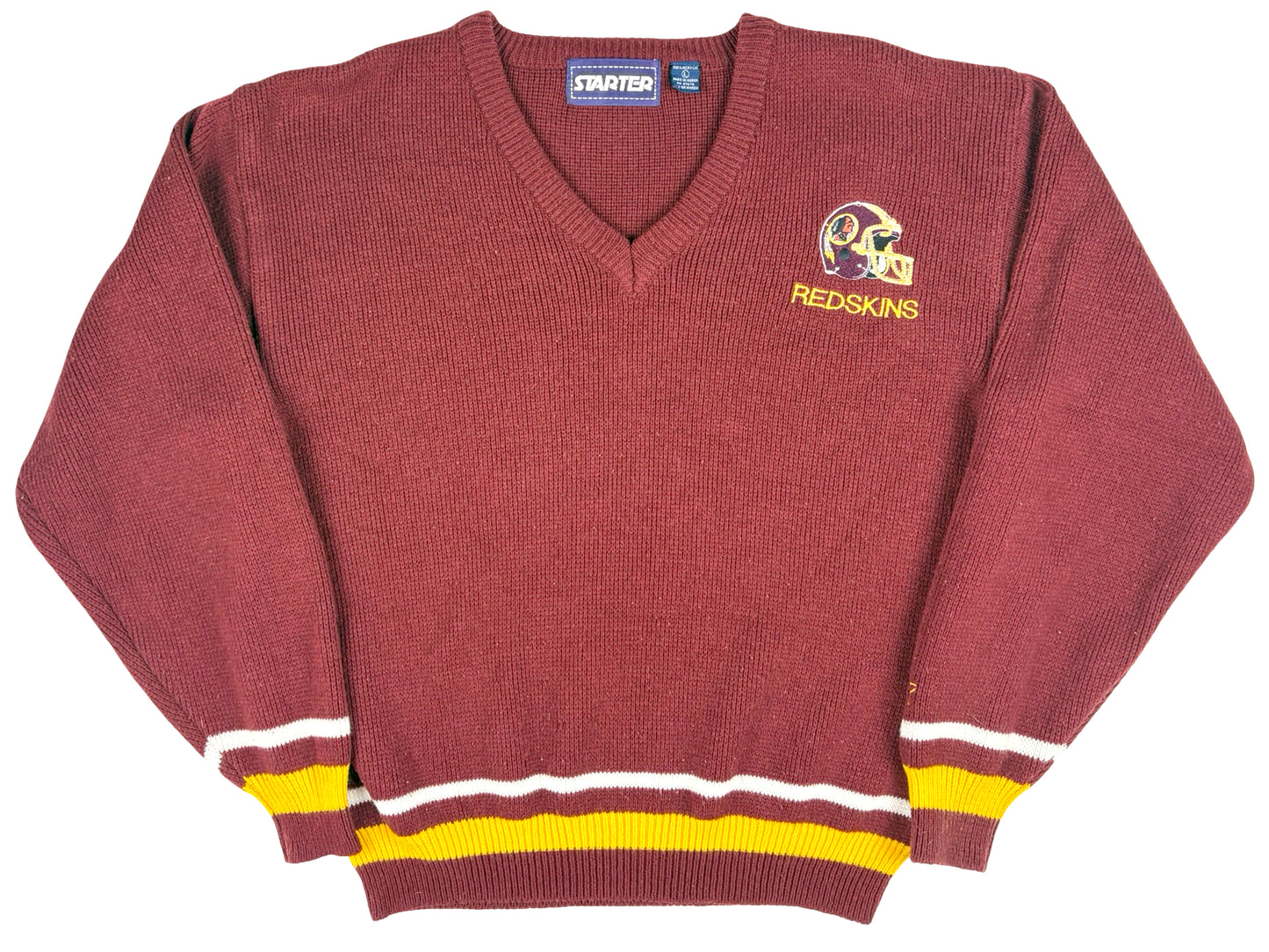 VTG '90S STARTER REDSKIN KNIT SWEATER