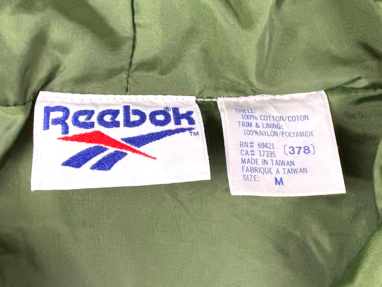 VTG REEBOK QUARTER ZIP PARKA