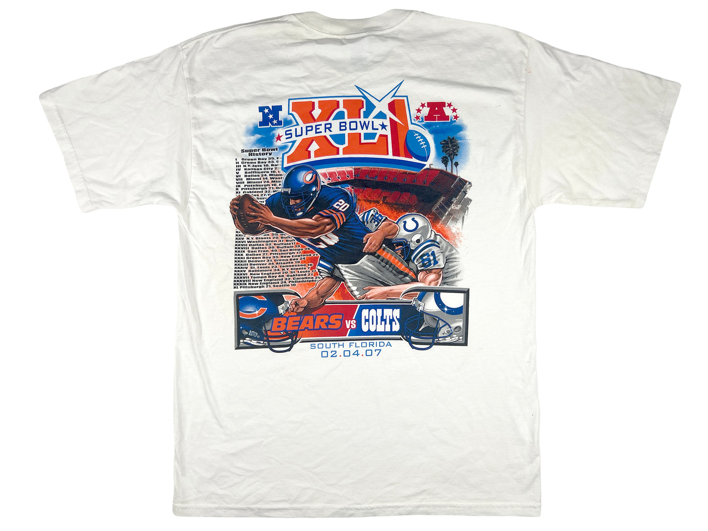 '07 SUPER BOWL 41 BEARS VS COLTS T-SHIRT