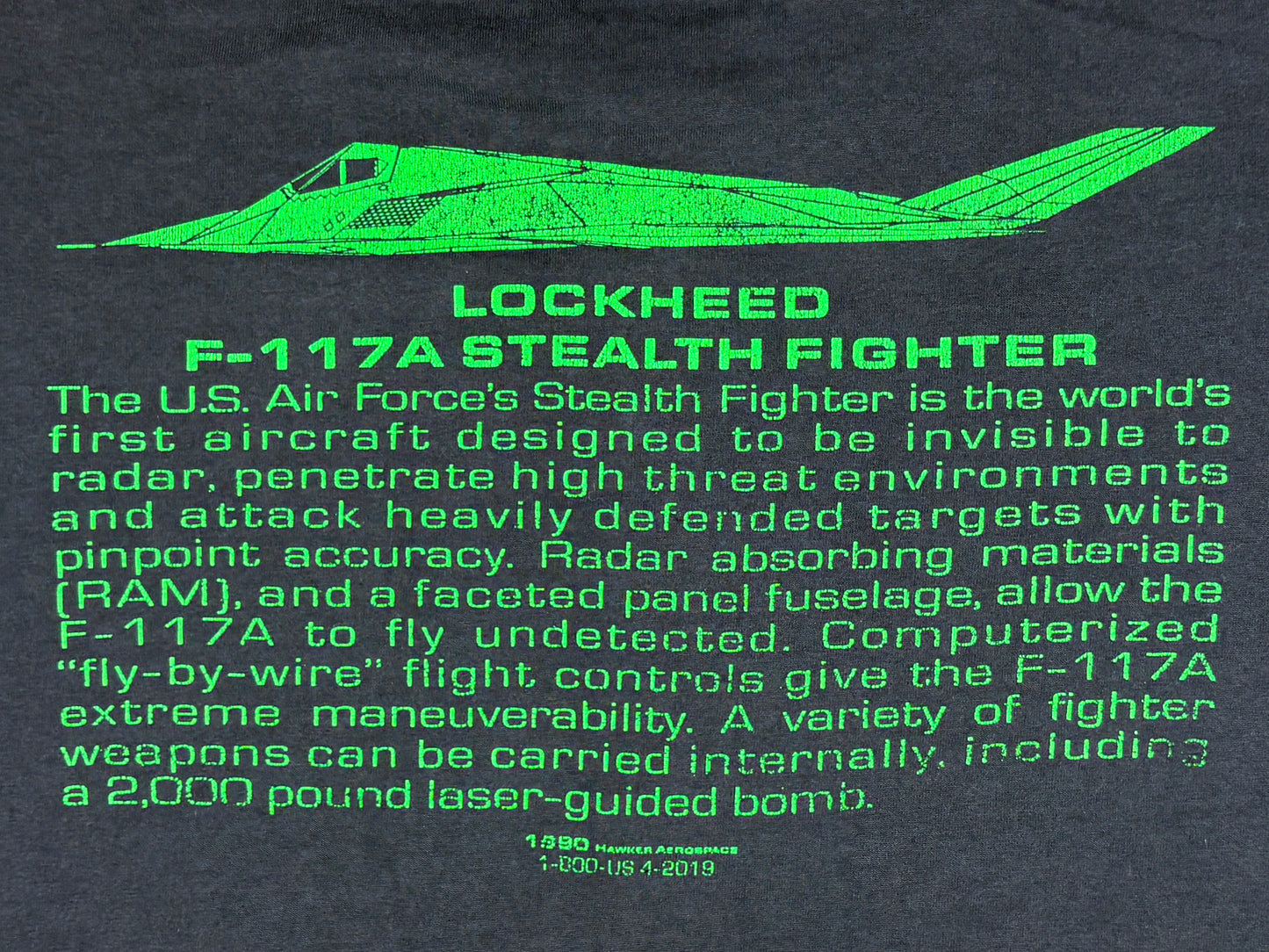 VTG '90 LOCKHEED STEALTH FIGHTER T-SHIRT