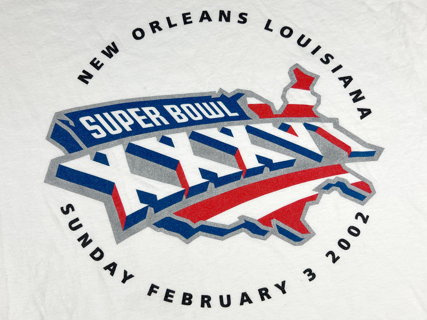 VTG '02 SUPER BOWL 36 GLITTER T-SHIRT