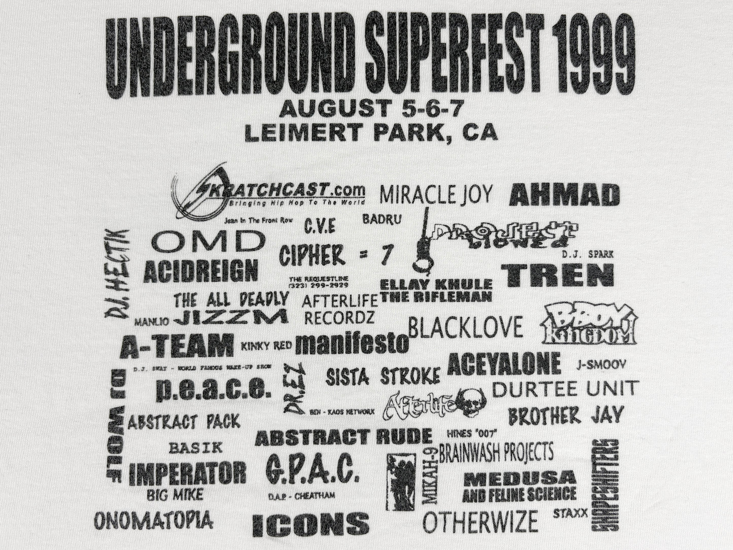 VTG '99 UNDERGROUND SUPERFEST T-SHIRT