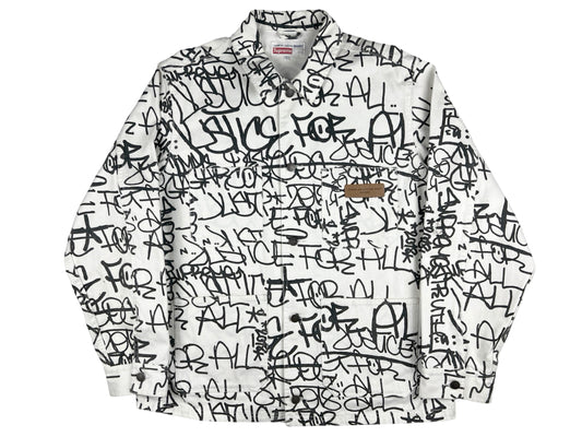 Supreme x Comme des Garçon Printed Canvas Chore Coat