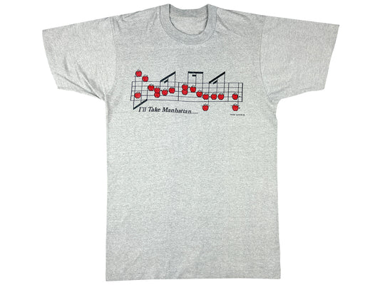 VTG "I'LL TAKE MANHATTAN" MUSIC NOTE T-SHIRT