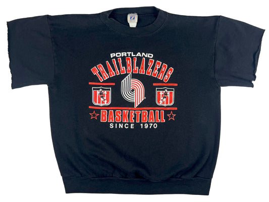 VTG PORTLAND TRAILBLAZERS CUT-OFF SWEATER
