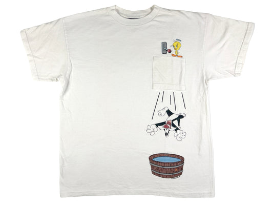 VTG '97 LOONEY TUNES REVERSE POCKET T-SHIRT