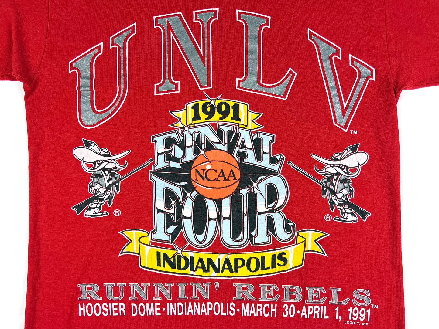 VTG '91 UNLV FINAL FOUR LOGO 7 T-SHIRT