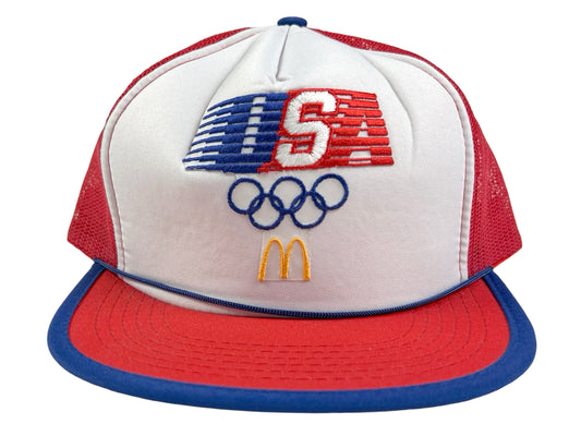 VTG '84 MCDONALDS OLYMPIC USA TRUCKER HAT