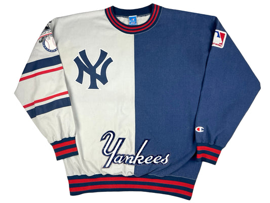 VTG '90s MLB N.Y. YANKEES TWO-TONE SWEATER